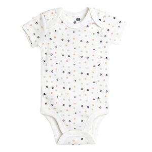 3/$15 🌸 Small Story 0-3m Baby Onesie Bodysuit Dot Circle Print Organic Cotton